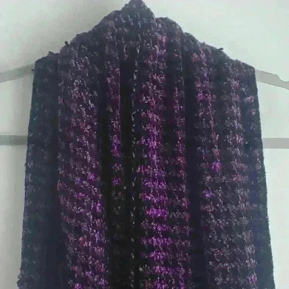 Purple and Black Scarf by Twenty Degrees. - Picture 3 of 4
